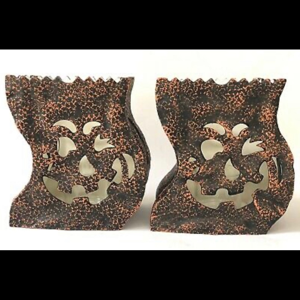 2 Partylite Halloween Haunted Luminaries P7861 Candle Holder Lantern